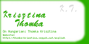 krisztina thomka business card